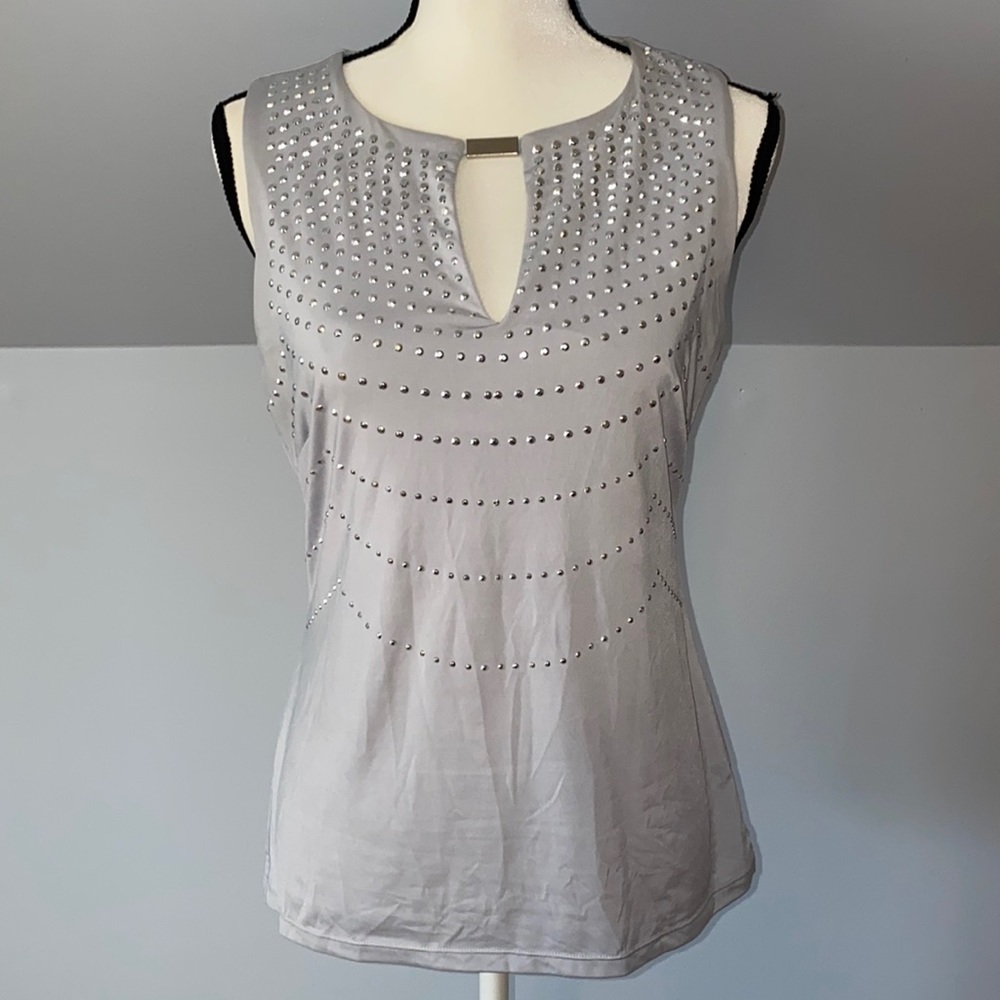 Cache Grey Stretch Blouse